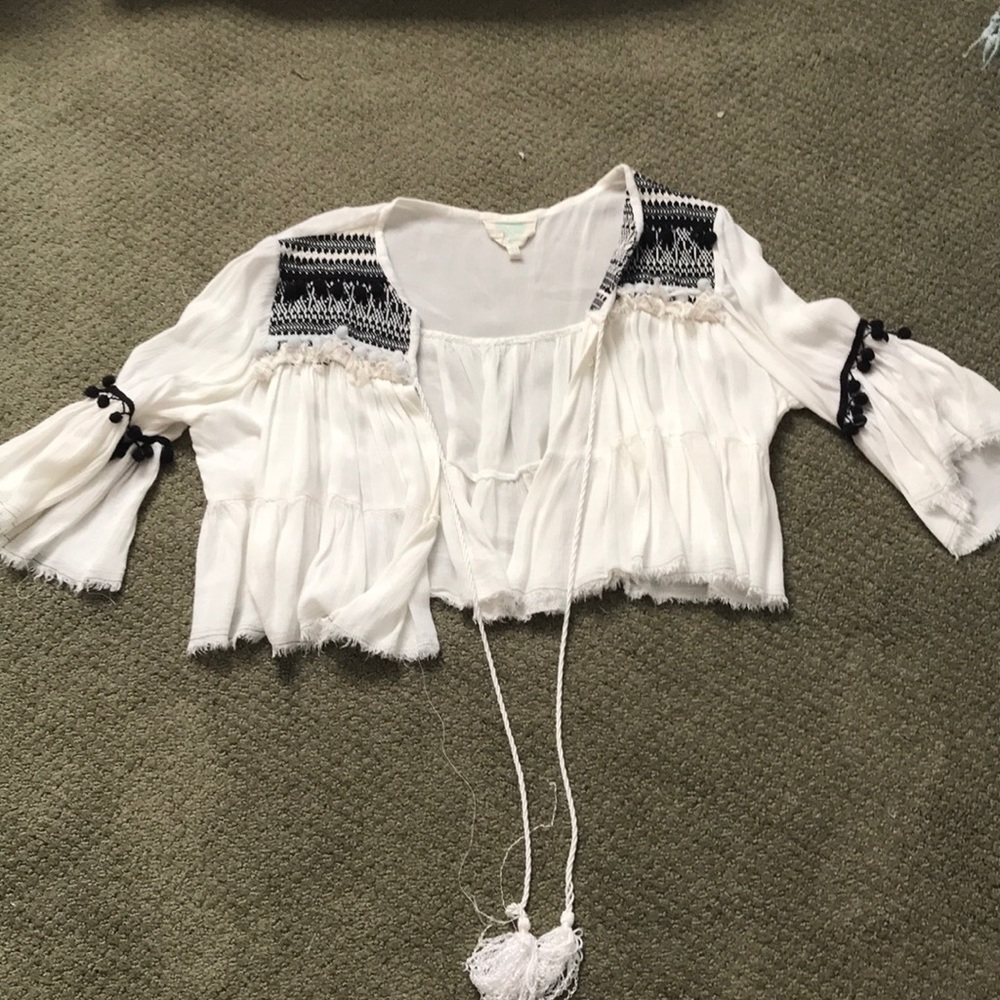 Open gauze top